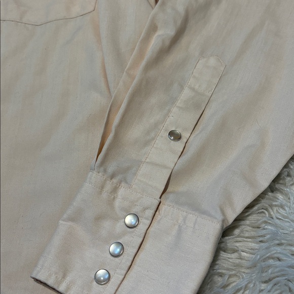 Ely Cattleman Peach Embroidered Deer Western Button-Down Shirt - Picture 5 of 8
